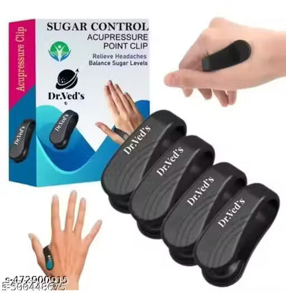 Acupressure Point Clip Supporting Acupressure Relaxation Tension Relief Sugar Control LI4 Headache Relief Hand Clip Migraine Pressure Point Clip || SET OF (SET OF 4)